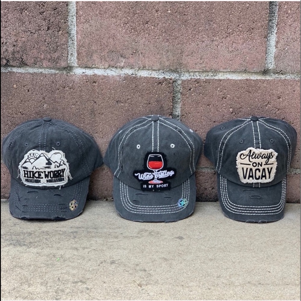 Distressed Slogan Baseball Caps 💕